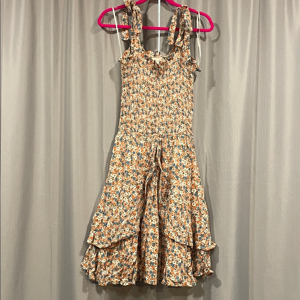 Altar'd State Floral Ruffle Mini Dress